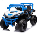 Tabaray 12V Ride on Truck,2 Seater Battery Powered Cars,Kids UTV with Remote Control,4 Shock Absorbers,Double Open Doors,Safety Lock,LED Light,USB,Music for Kids,Gilrs,Boys,Child (Blue)