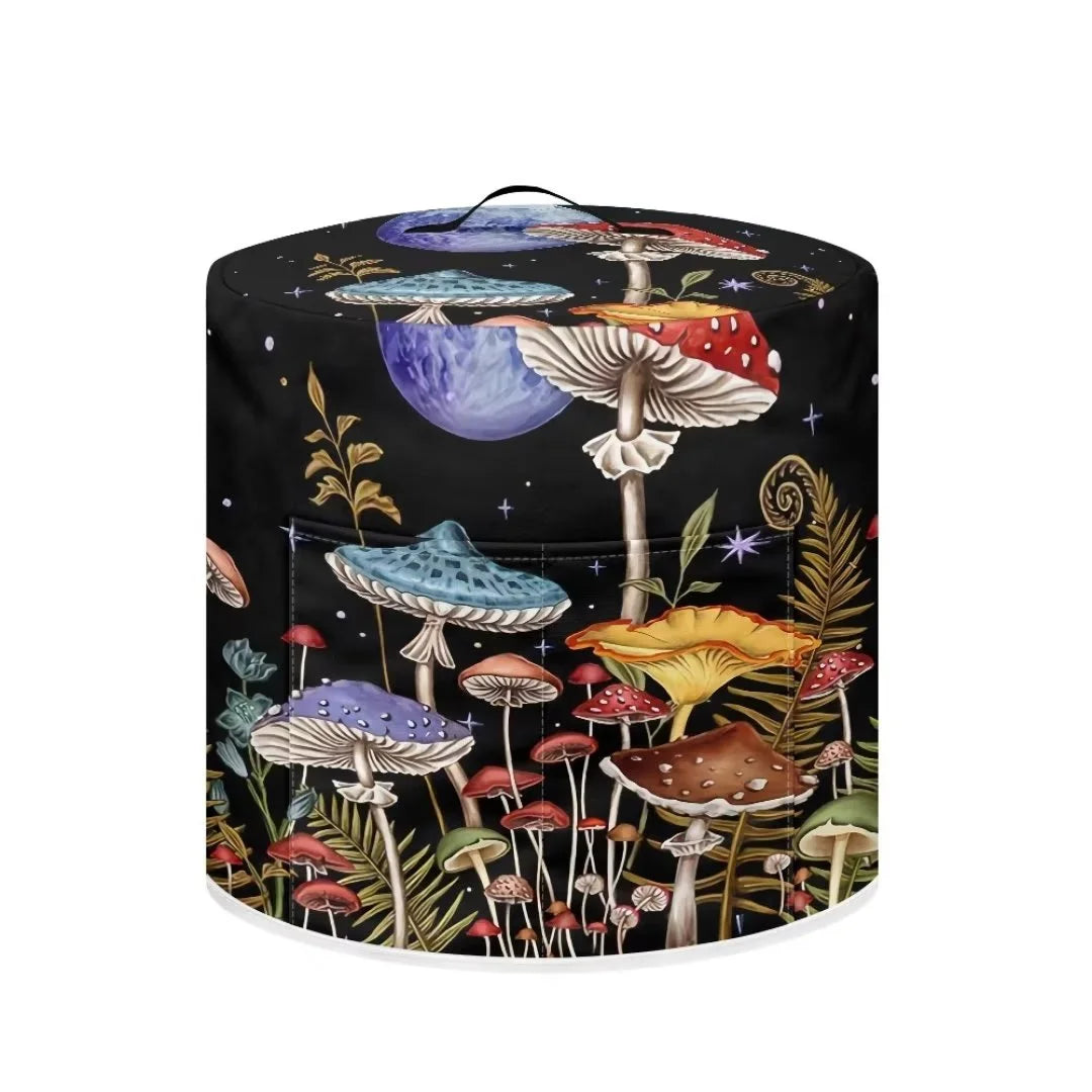 NETILEGEN Hook Top Handle Moon Night Mushroom Pressure Cooker Cover Anti-Grease Pressure Cooker Cover Sewing Kit for Kitchen with 3 Qt