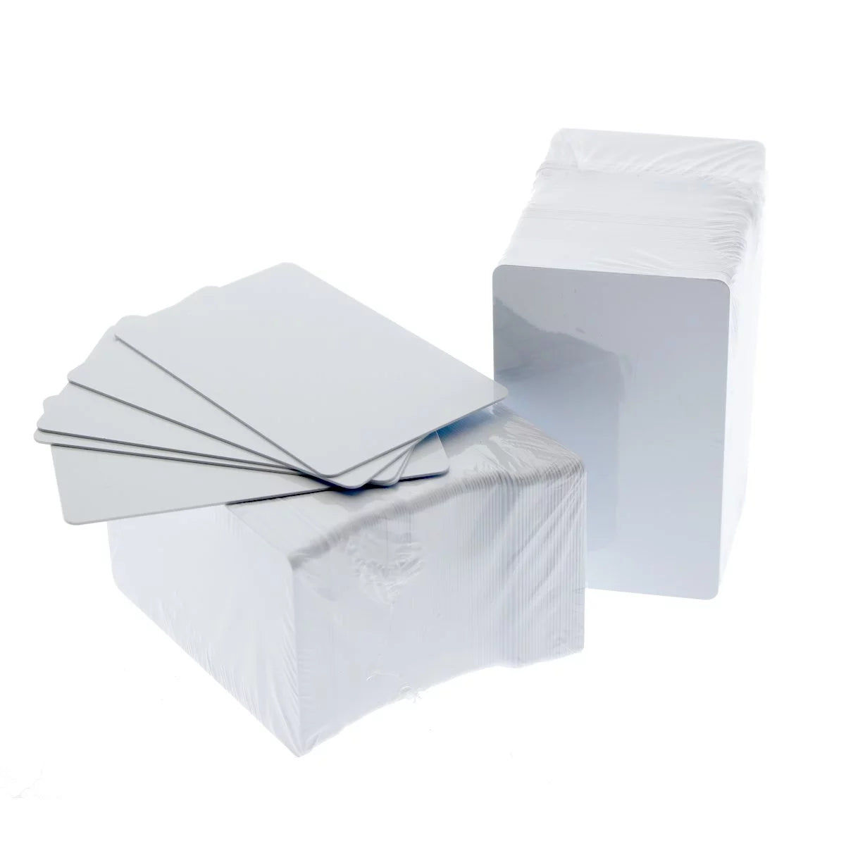 500 Pack - Premium Blank PVC Cards for ID Badge Printers - Graphic Quality White Plastic CR80 30 Mil (CR8030) By Specialist ID - Compatible with Most Photo ID Badge Printers (White)
