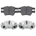 AutoShack Front Brake Calipers and Ceramic Pads Kit Driver and Passenger Side Replacement for Mercedes ML320 R320 ML500 E550 R500 ML450 E500 2006-2009 E350 2006-2011 ML350 2006-2012 R350 AWD BCPKG0874