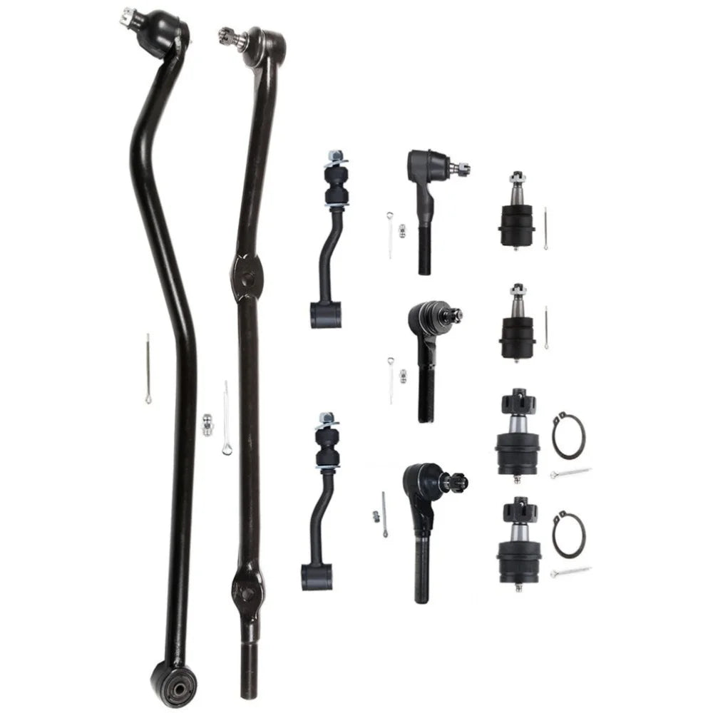 Teledu 11pc Front Suspension Ball Joints Sway Bars Tie Rods Kit For Cherokee Comanche