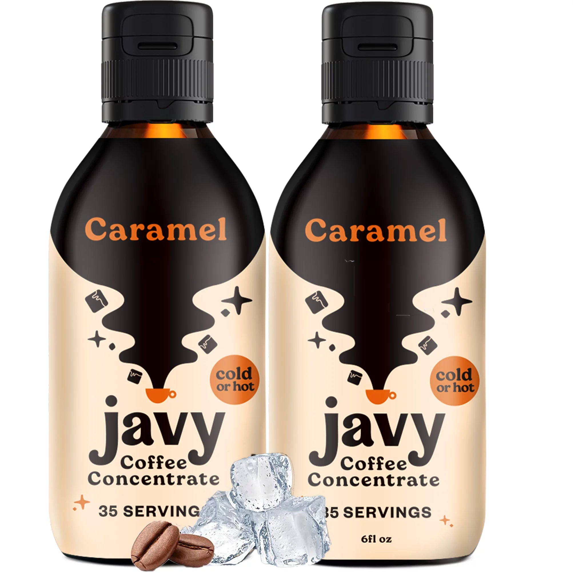 Javy Cold Brew Iced Coffee Concentrate, 2 Pack Caramel, Arabica Coffee Beverages, 35X Liquid Coffee Concentrate, Instant Coffee Alternative, Concentrated Ice Coffee Drinks & Cold-Brew, Coffee Gifts