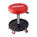 PowerSmart 300-pound Capacity Rolling Mechanic Stool - Adjustable Height, Pneumatic Creeper Garage/Shop Stoolwith Wheels,PS1101,RED