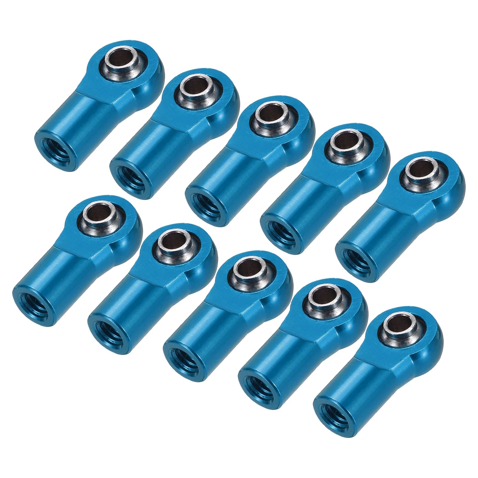 Uxcell M4xL20mm Lever Steering Linkage Tie Rod Ball Head Link Joint End Metal Blue for RC Crawler Car Pack of 10