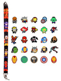 Marvel Avengers Theme Nintendo Lanyard Starter Set w/ 5 Disney Trading Pins New
