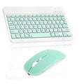 Rechargeable Bluetooth Keyboard and Mouse Combo Ultra Slim Full-Size Keyboard and Ergonomic Mouse for Microsoft Surface Duo and All Bluetooth Enabled Mac/Tablet/iPad/PC/Laptop - Teal