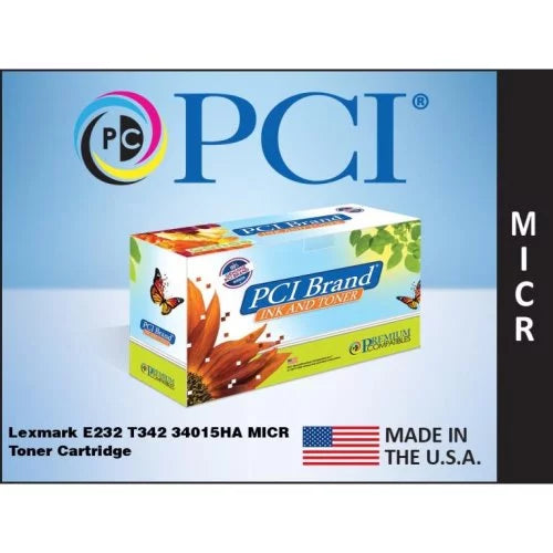 PCI? Brand Lexmark E232 T342 34015HA Scan Capable MICR Toner 6K Yld (34015HARMPC)