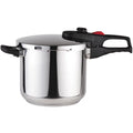 MAGEFESA ? Practika Plus Super Fast pressure cooker, 6.3 Quart, 18/10 stainless steel, suitable induction, excellent heat distribution, 5-layer encapsulated heat diffuser bottom, 5 safety systems