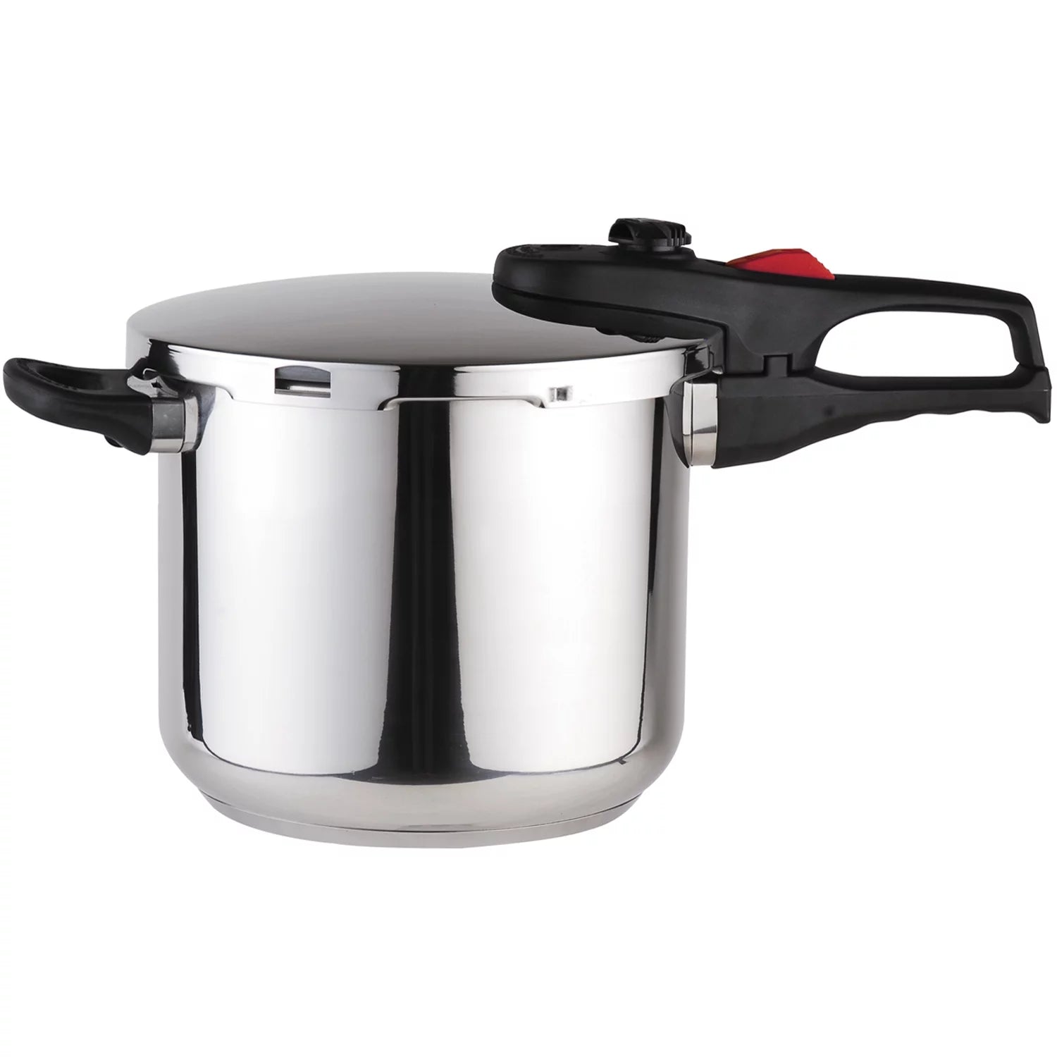 MAGEFESA ? Practika Plus Super Fast pressure cooker, 6.3 Quart, 18/10 stainless steel, suitable induction, excellent heat distribution, 5-layer encapsulated heat diffuser bottom, 5 safety systems