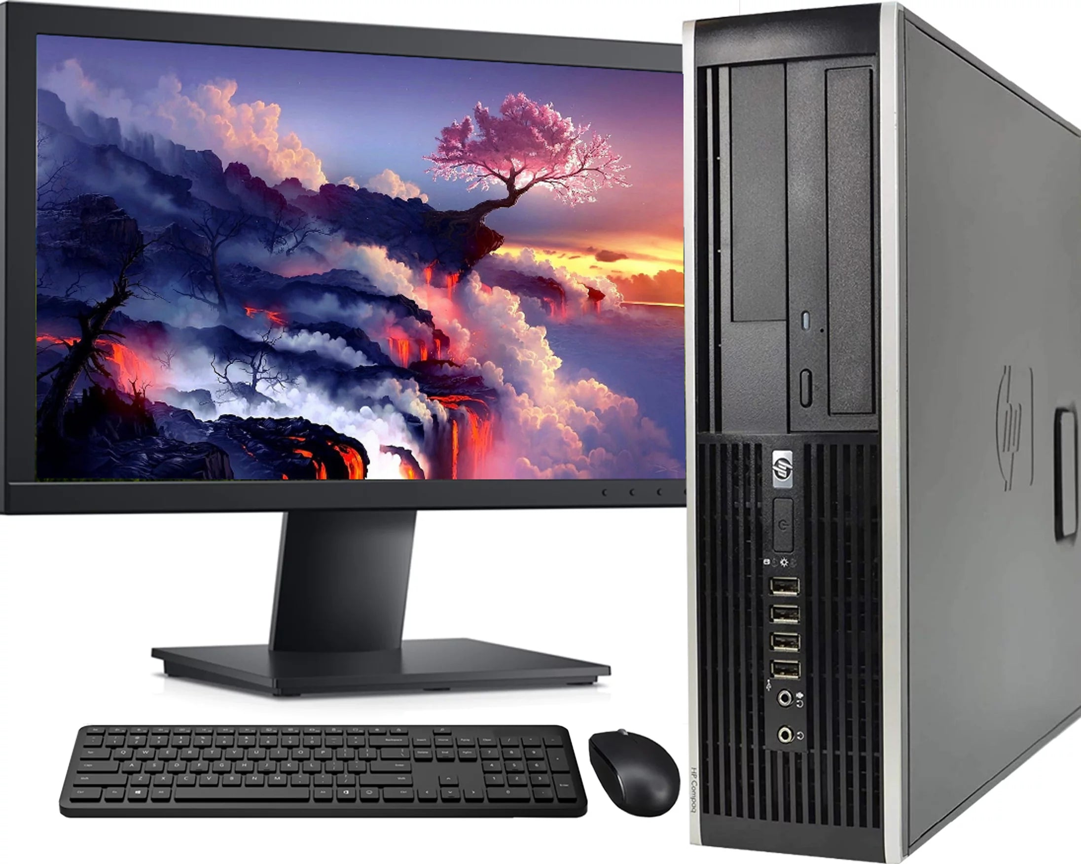 Restored HP Elite SFF Desktop Computer PC, Intel Core i7 3.4GHZ Processor, 16GB Ram, 256GB M.2 SSD, WiFi & Bluetooth, BTO Wireless keyboard, And Mouse, 22 Inch FHD LED Monitor, Windows 10 (Refurbished)