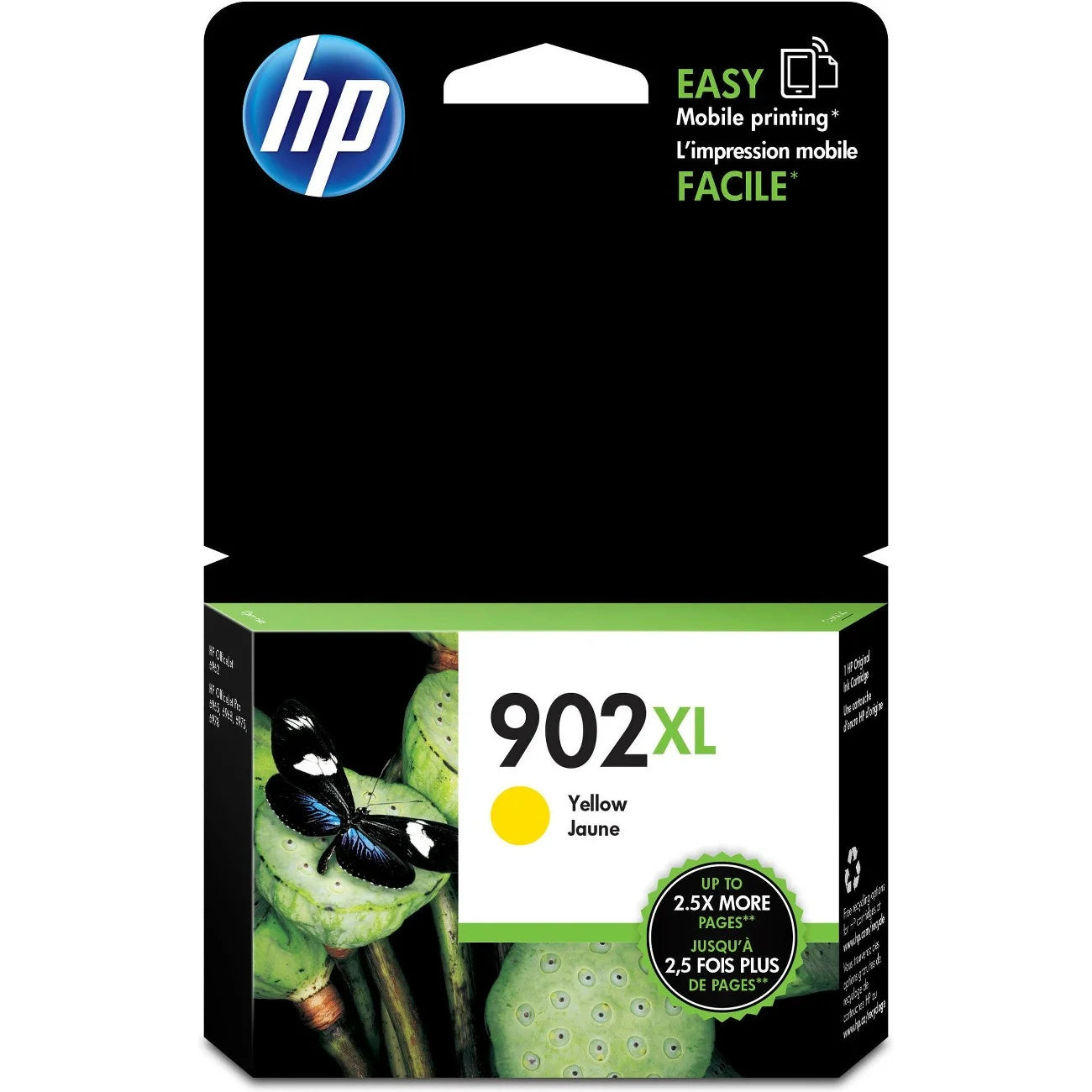 HP 902XL Ink Cartridge, Yellow (T6M10AN)