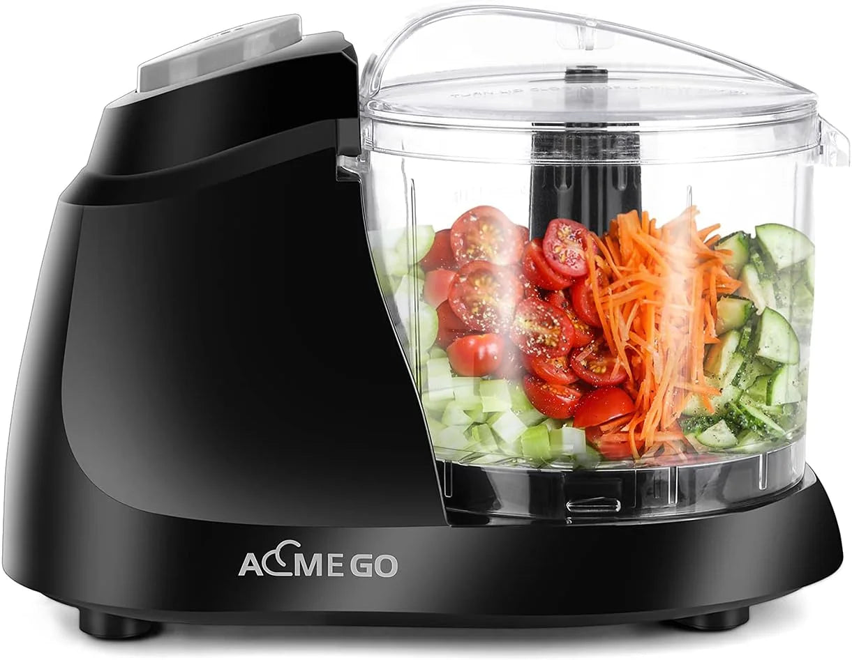 Mini Food Processor 1.5 Cup Meat &Vegetable Electric Food Chopper Detachable Small Food Grinder With Stainless Steel Blade For Dicing Mincing Blending Puree