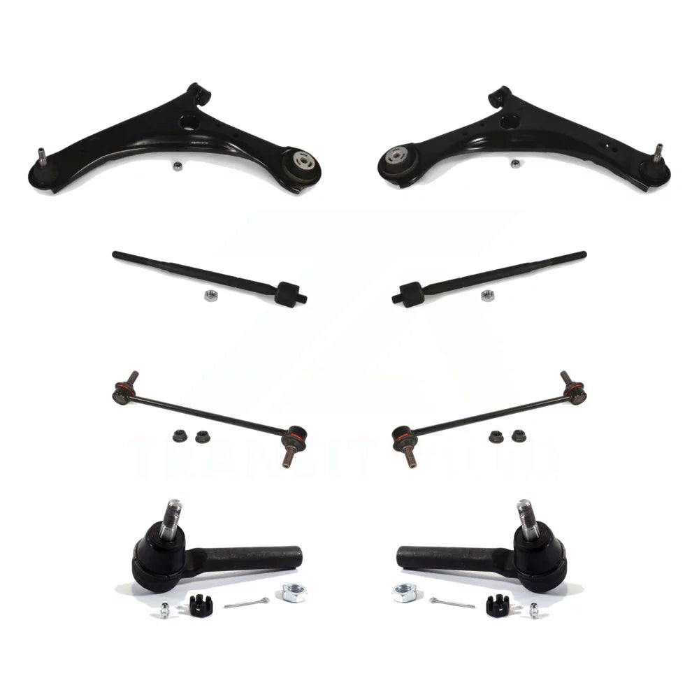 Front Suspension Control Arm And Ball Joint Assembly Steering Tie Rod End Stabilizer Bar Link Kit (8Pc) For Dodge Grand Caravan Chrysler Town & Country Ram C/V K72-100127
