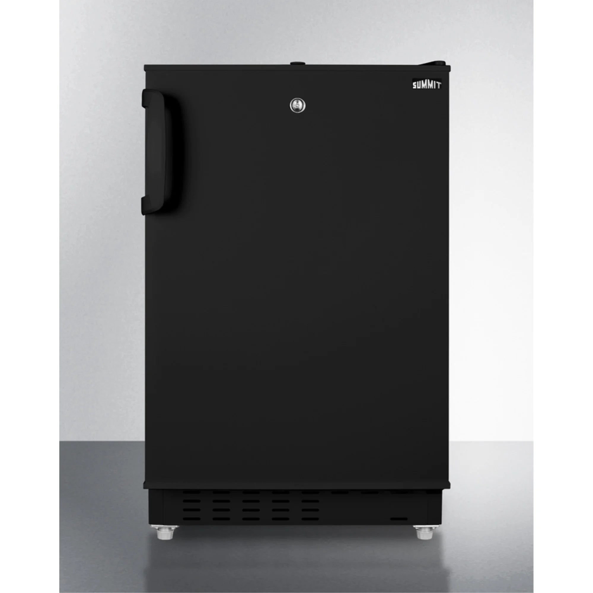 ADA compliant built-in or freestanding 20 wide refrigerator-freezer for residential use with lock
