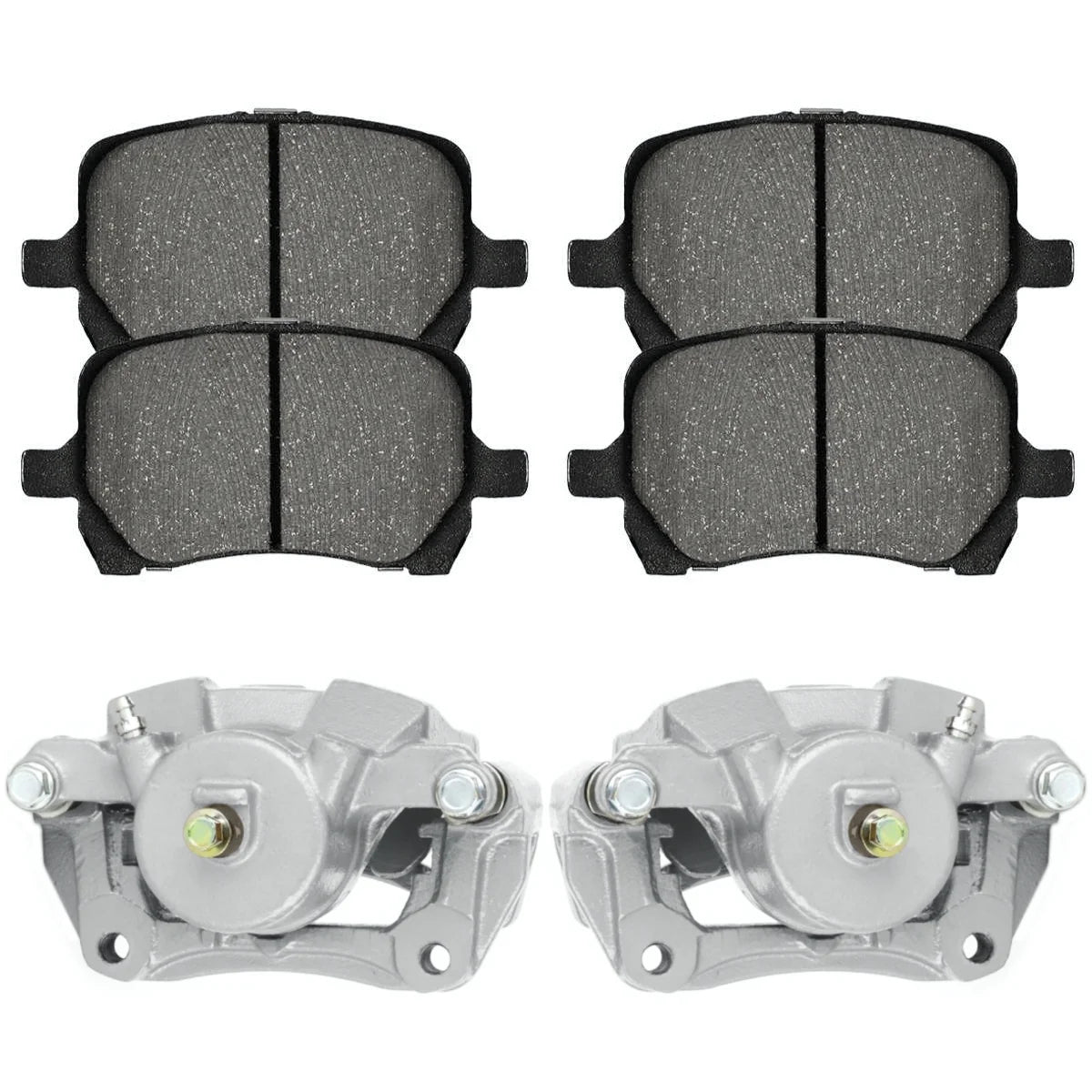 AutoShack Front Brake Calipers and Performance Ceramic Pads Kit Driver and Passenger Side Replacement for 2004-2008 Chevrolet Malibu 2006-2011 HHR 2006-2008 Pontiac G6 2.2L 2.4L 3.5L V6 FWD BCPKG1009