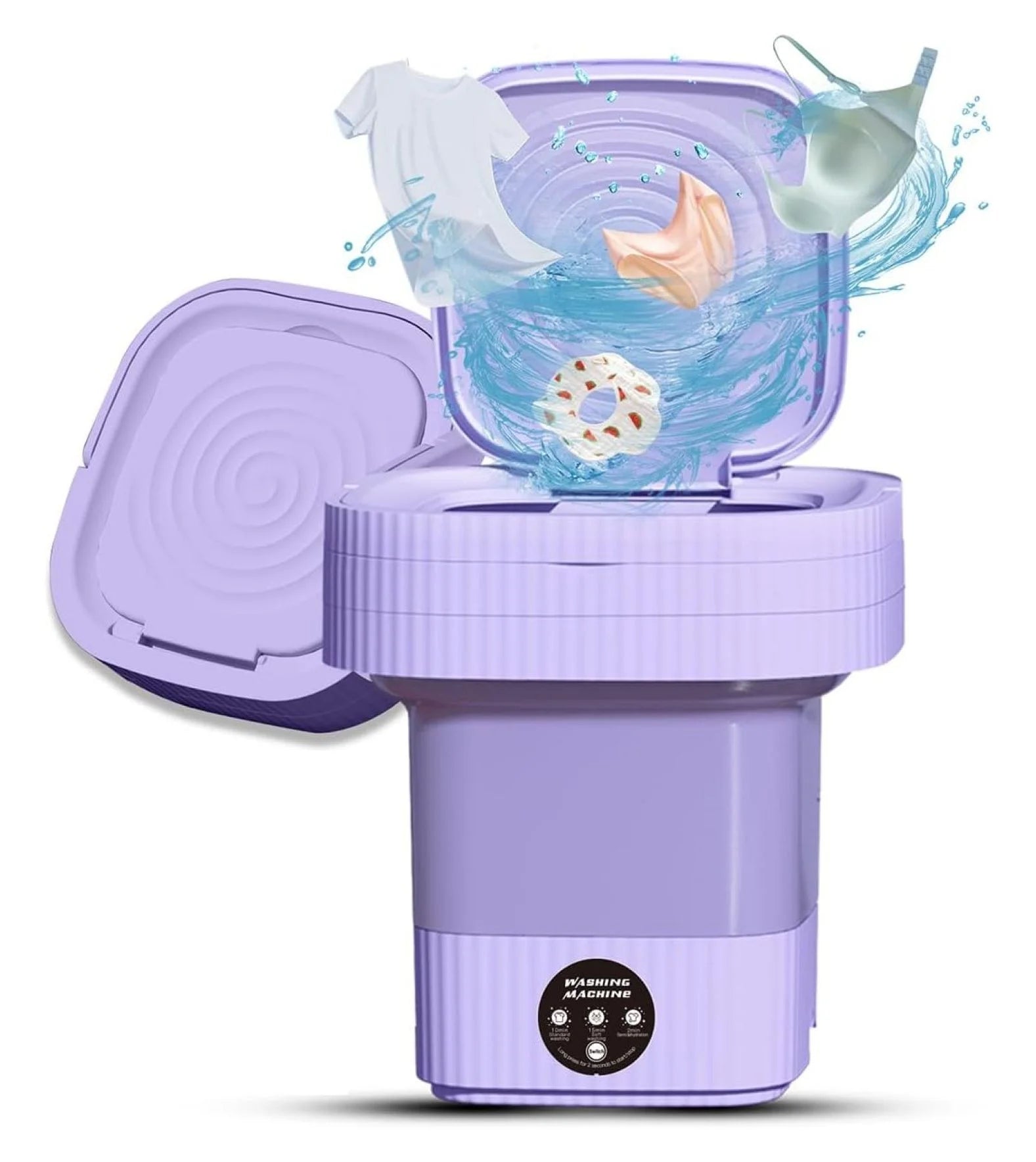 Portable Washing Machine,10L Folding Mini Washer with 3 Modes Deep Cleaning of underwear, baby clothes, Foldable Washing Machine for Apartments, Dorm, Camping, RV, Travel Laundry