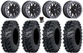 MSA Portal Beadlock 15 Wheels Black 34 MT911 Tires Kawasaki Mule Pro FXT