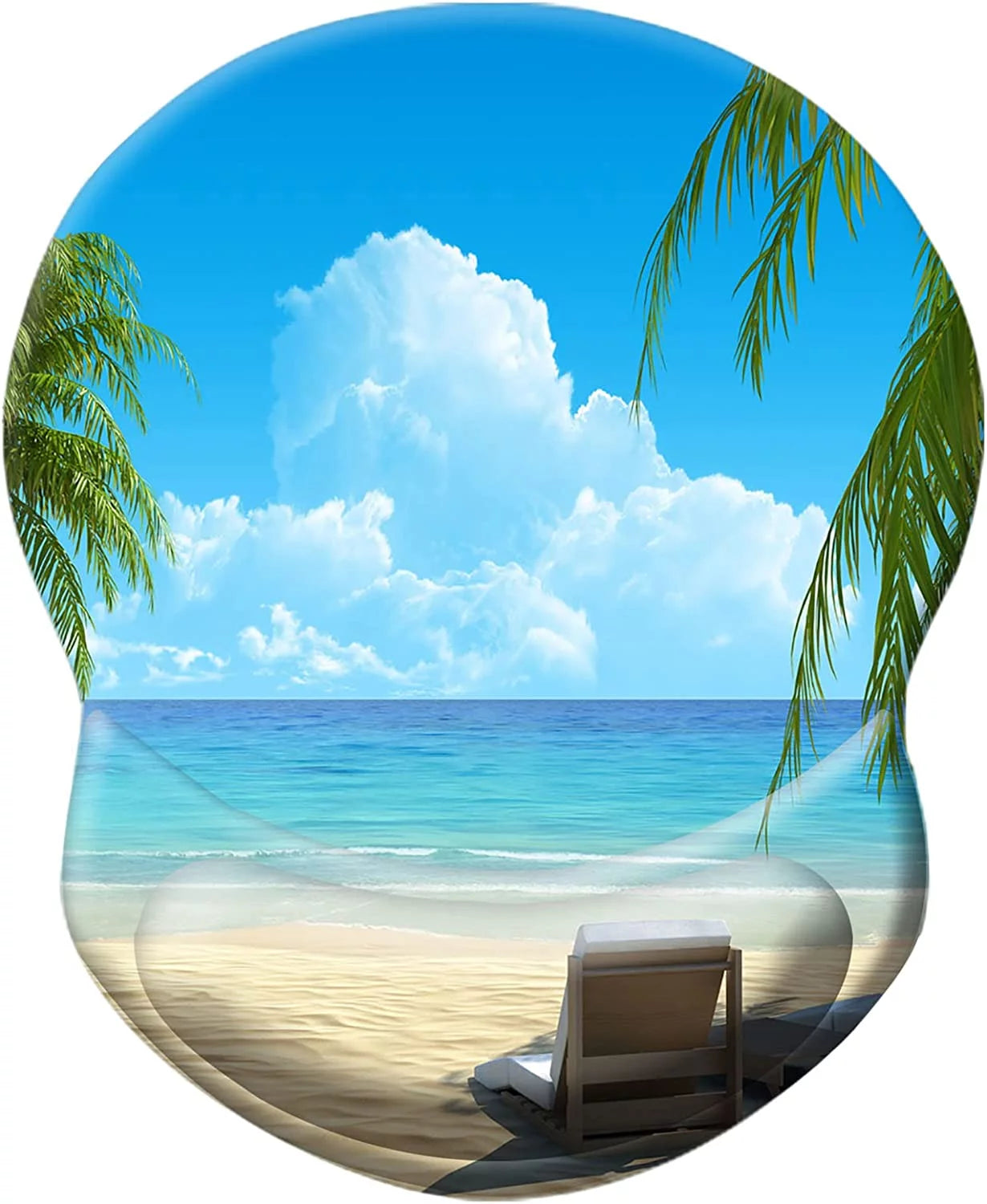 Mouse Pad, Ergonomic Mouse Pad with Wrist Support, Pain Relief Comfort Wrist Rest Pad with Non-Slip PU Base