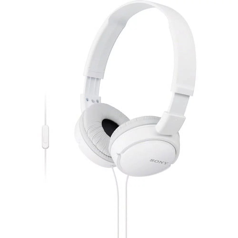 Sony Premium Lightweight Extra Bass Stereo Headphones With Universal In-line Microphone and Remote for Apple Iphone/Android Smartphone (White) (Discontinued)