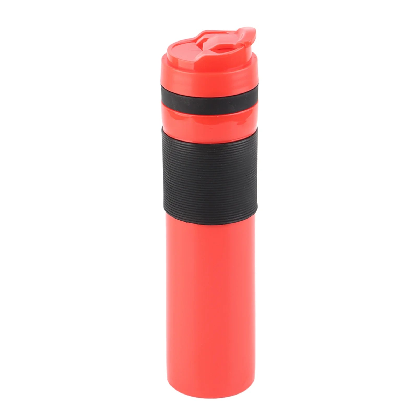 Dekaim Coffee Press Bottle, 350ml Portable Coffee Press Bottle Tea Coffee Maker Drinking Water Cup for Travelling(Red)