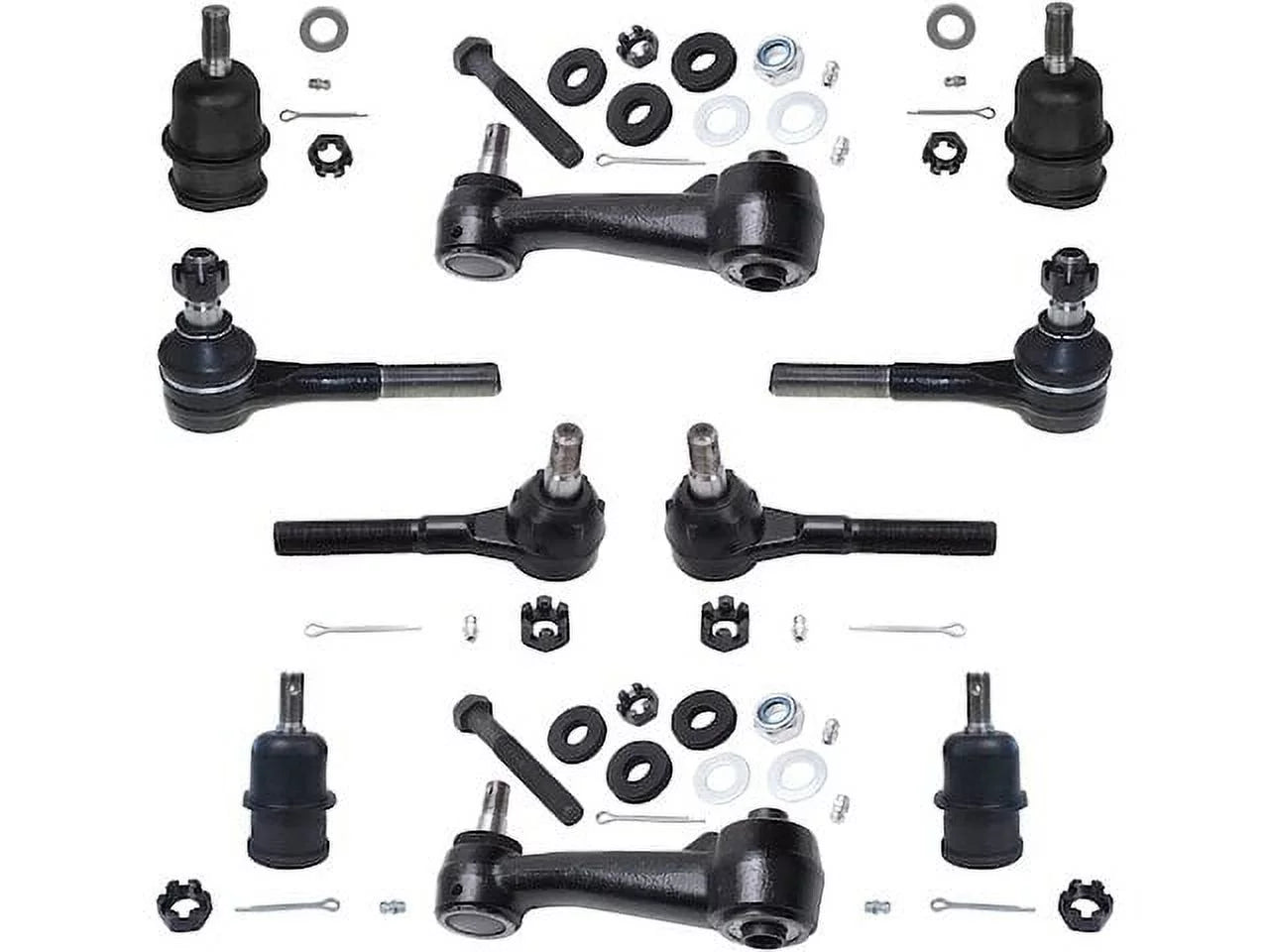 Front Ball Joint Tie Rod End Idler Arm Kit - Compatible with 1999 - 2000 Dodge Ram 2500 Van