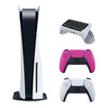 Sony Playstation 5 Disc Edition with Extra Controller and Surge Keypad Bundle - Nova Pink