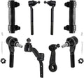 Detroit Axle - Front 8pc Suspension Kit for Chevy Blazer S10 GMC Jimmy Sonoma Isuzu Hombre, Steering Idler Arm, Steering Pitman Arm, Outer Inner Tie Rods, Adjusting Sleeves Replacement
