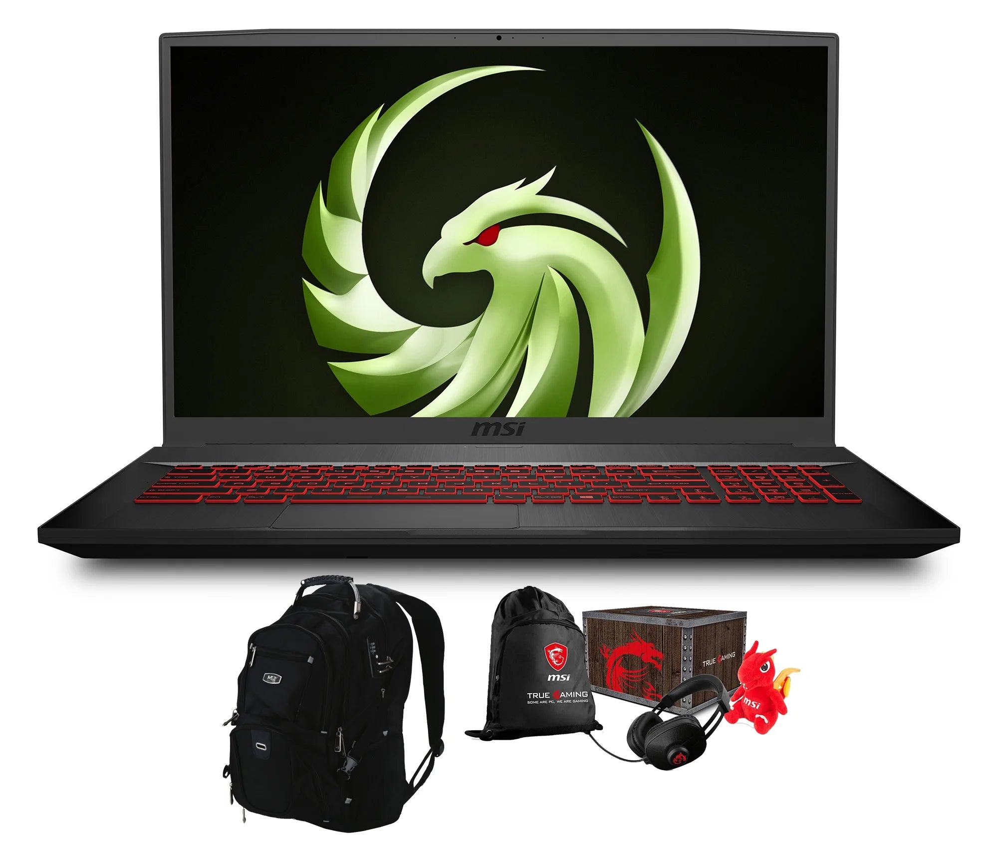 MSI Bravo 17 Gaming and Entertainment Laptop (AMD Ryzen 7 4800H 8-Core, 16GB RAM, 2TB PCIe SSD + 2TB  HDD, 17.3 Full HD (1920x1080), AMD RX5500M, Wifi, Win 10 Home) with ME2 Backpack , Loot Box