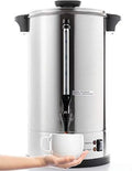 SYBO Commercial Grade Stainless Steel Percolate Coffee Maker Hot Water Urn, 100 CUP 16L