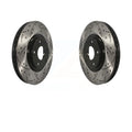 Front Coated Drilled Slotted Disc Brake Rotors Pair For Nissan Sentra Juke KD-100065