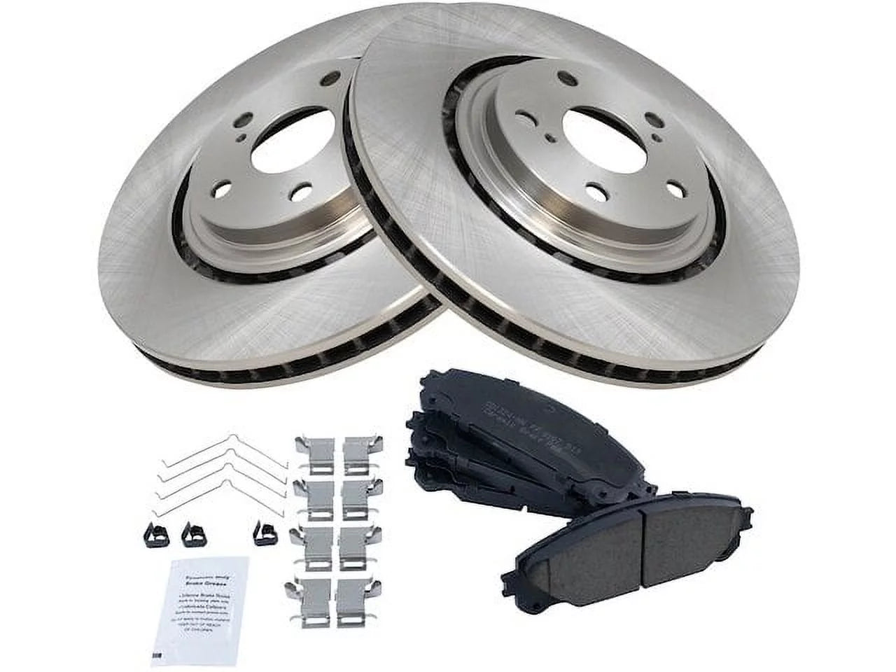 Front Brake Pad and Rotor Kit - Compatible with 2008 - 2019 Toyota Highlander 2009 2010 2011 2012 2013 2014 2015 2016 2017 2018