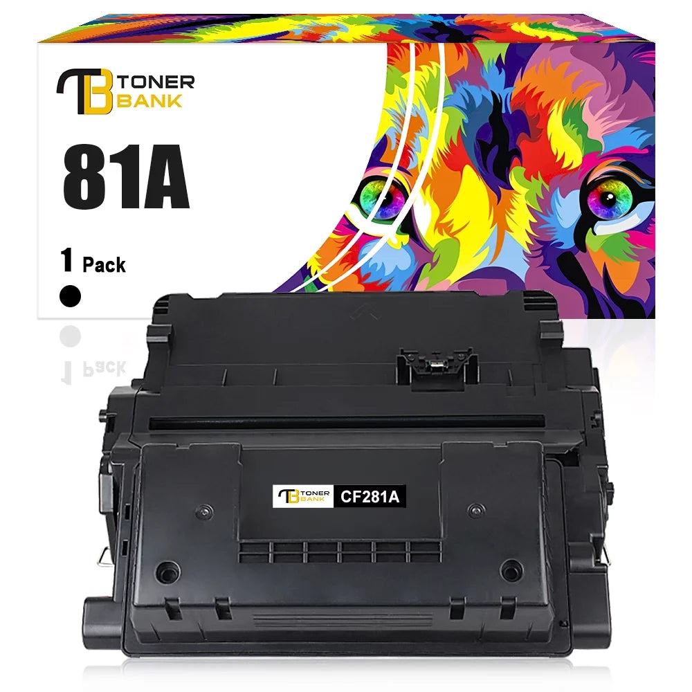Toner Bank 1-Pack Compatible Toner for HP CF281A 81A CF281X 81X LaserJet Enterprise MFP M630 M605 M604 M606 M630dn (Black)