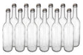 Home Brew Ohio 750ml Clear Screw Cap Wine Bottles w/28mm Silver Metal Screw Caps