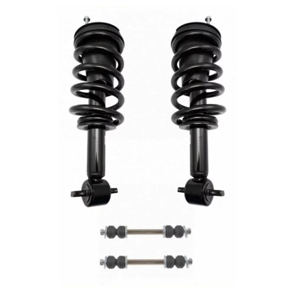 4-pc Kit Shock & Coil Spring Sway Bar End Link For Sierra Silverado Truck