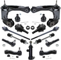 Afa Motors 13pc Front Upper and Lower Control Arm Suspension Kit Ball Joint w/Tie Rods Sway Bar Links for Chevy Avalanche Suburban 2500, Silverado 1500 2500 3500,GMC Sierra 1500 2500 3500