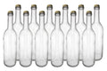Home Brew Ohio 750ml Clear Screw Cap Wine Bottles w/28mm Gold Metal Screw Caps