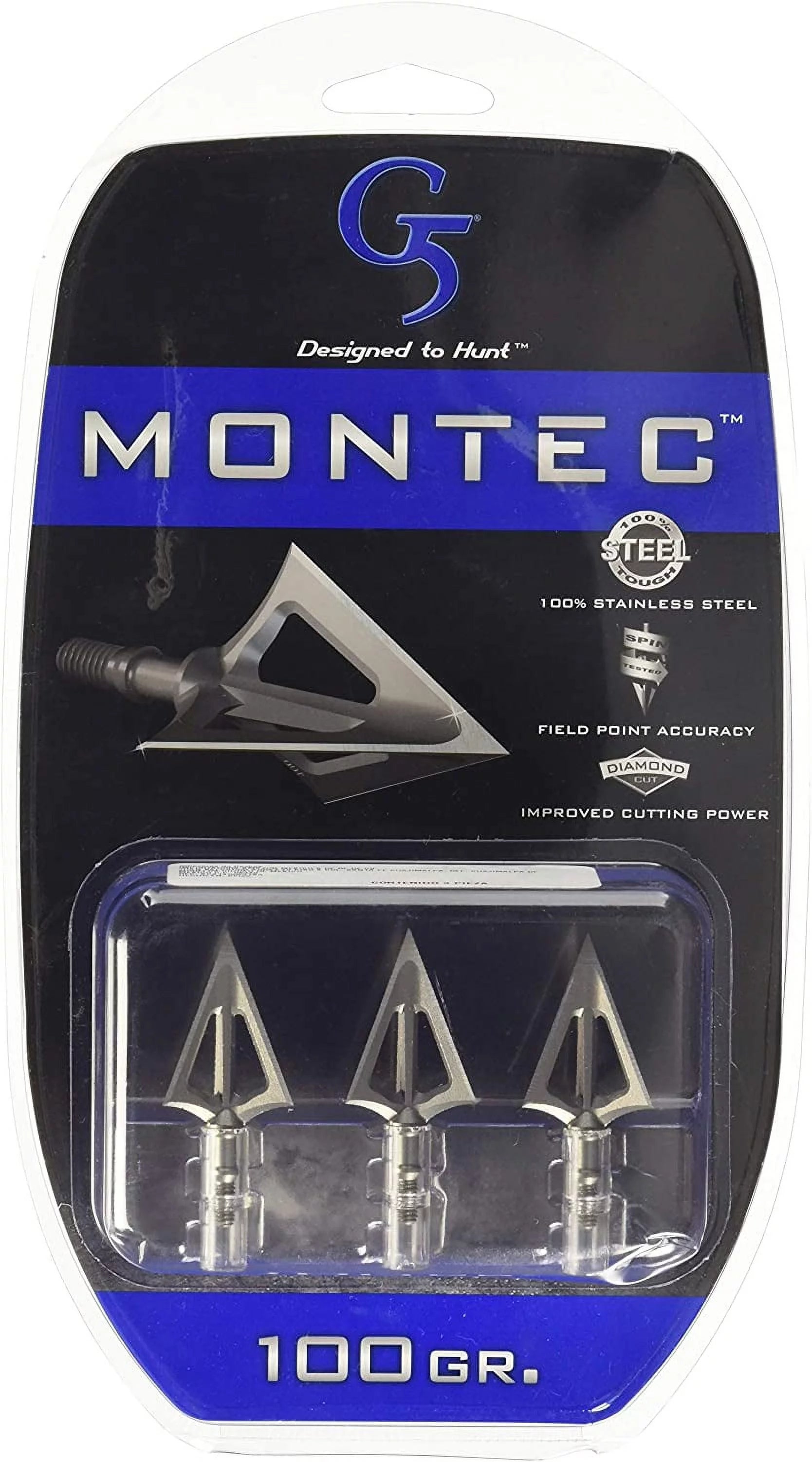 G5 Outdoors Montec 100-Grain 3 Count per Pack Broadhead