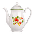 Kitchen Coffee pot with Lid 40.58 fl oz (1200 ml) Strawberry Porcelain Coffee Pot Brewer for Coffee Serving Pot