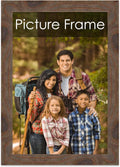 15X10 Frame Real Pine Wood | Walnut Complete Wood Picture Frame With UV Protection , Foam Board Backing, & Hanging Hardware For Horizontal Or Vertical Display