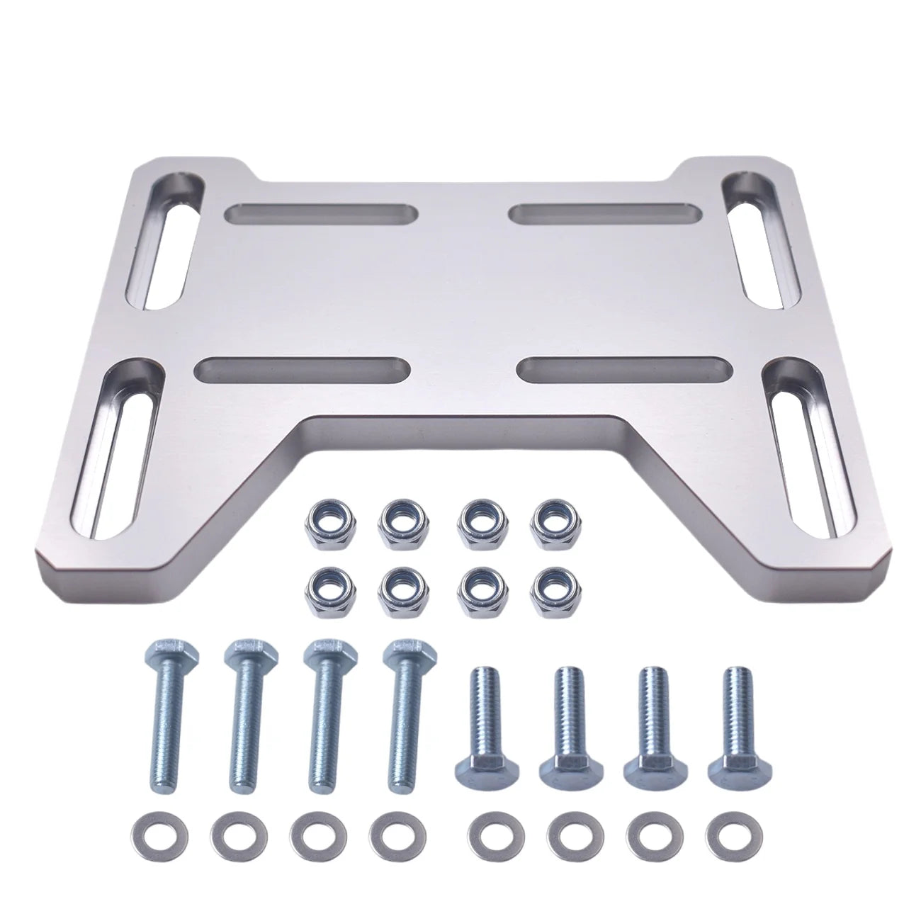 JRL Adjustable Motor Plate Aluminum for Mini Bike,Go Kart,Coleman 100, Doodlebug DB30 for Small 4 Stroke Engines Predator 212, Tecumseh, Honda, Tilloson 212
