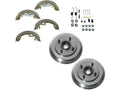 Rear Brake Drum with Wheel Bearings and Brake Shoe Kit - Compatible with 2000 - 2008 Ford Focus 2001 2002 2003 2004 2005 2006 2007
