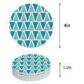 FMSHPON Ocean Blue Water Ripple Set of 8 Round Coaster for Drinks, Absorbent Ceramic Stone Coasters Cup Mat with Cork Base for Home Kitchen Room Coffee Table Bar Decor