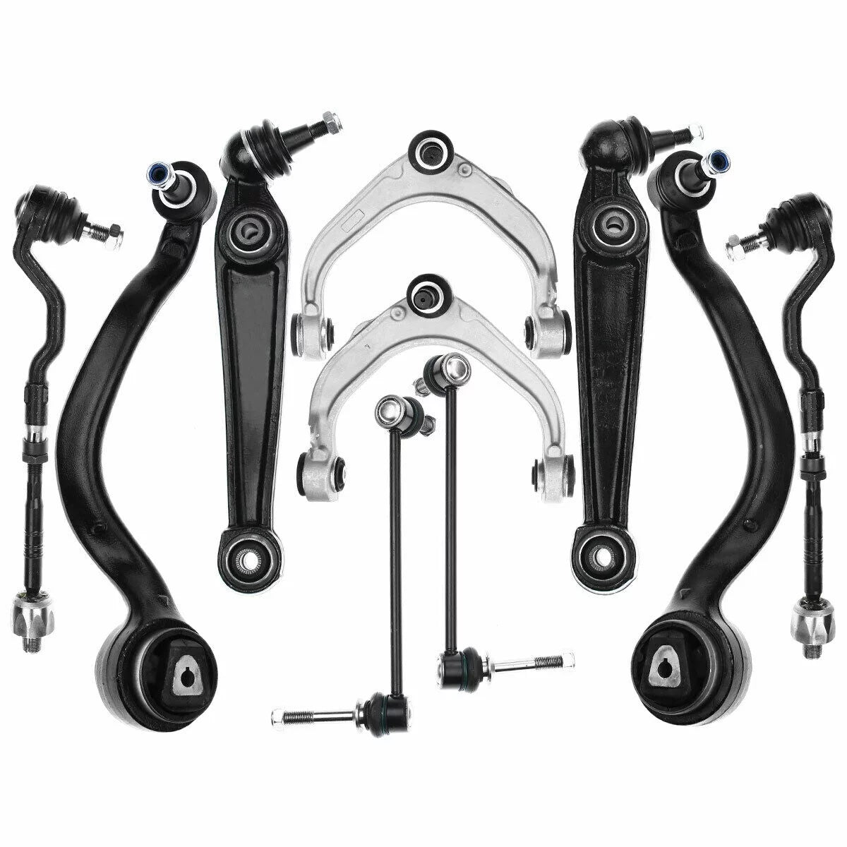 Teledu 10PC Front Suspension Control Arms & Ball Joint Sway Link Tie Rod For BMW X5 X6