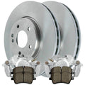 AutoShack Front Brake Calipers Ceramic Pads Rotors Kit Driver and Passenger Side Replacement for Mercedes CLK320 2001-2005 C320 2006-2007 C280 C350 2006-2008 SLK280 2006-2009 CLK350 2009-2011 SLK300