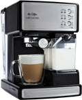 durable Mr. Coffee Espresso and Cappuccino Machine  Programmable Coffee Maker with Automatic Milk Frother and 15-Bar Pump  Stainless Steel