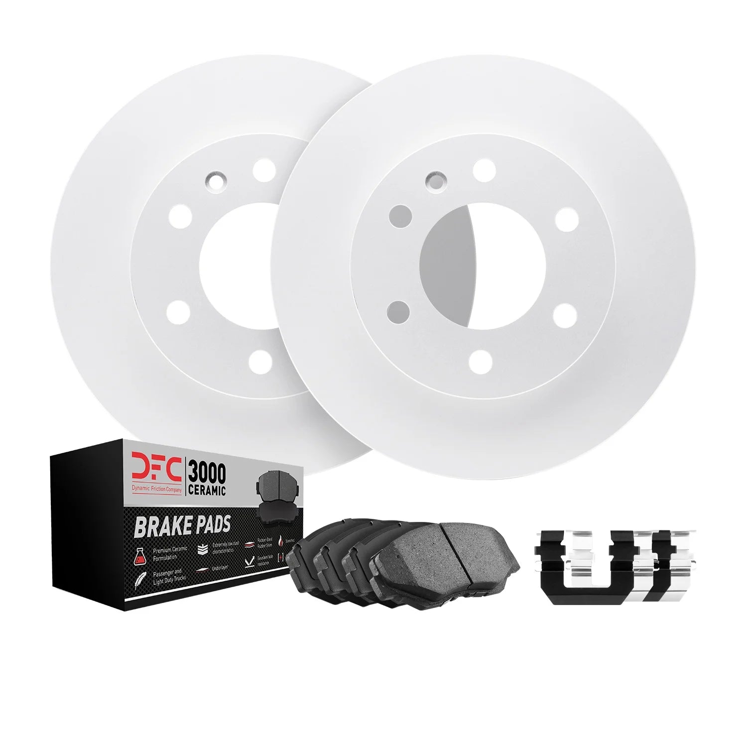 Dynamic Friction Company Rear Geospec Brake Rotors with 3000 Series Ceramic Brake Pads includes Hardware 4312-59019 Fits select: 2004-2005 HONDA CIVIC, 2002 HONDA ACCORD SE