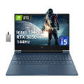 HP Victus 15.6 FHD 144Hz Gaming Laptop, Intel Core i5-13420H, 16GB RAM, 1TB PCIe SSD, NVIDIA GeForce GTX 3050 Graphics 6GB, Backlit Keyboard, Webcam, WiFi 6, Windows 11, Blue, 32GB Hotface USB Card