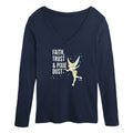 Tinker Bell - Faith Trust Pixie Dust - Ladies Long Sleeve V-Neck