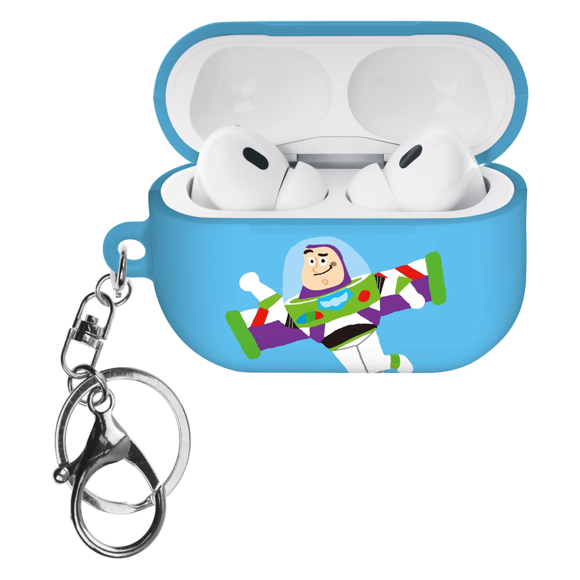 Toy Story AirPods Pro 2 Case Key Ring Keychain Holder Strap Hole Hard AirPods Pro 2nd Generation 2022 Cover - Cute Buzz