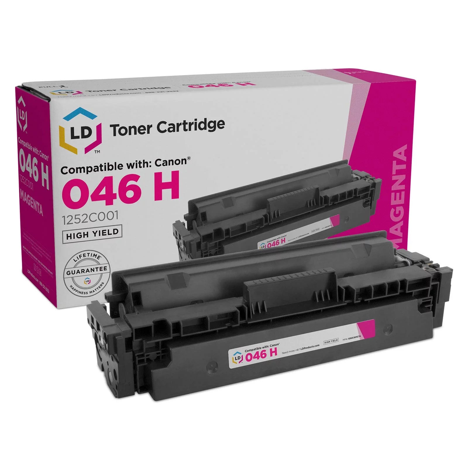 LD Products Compatible Toner Cartridge Replacement for Canon 046H 1252C001 High Yield (Magenta) for use in Canon ImageCLASS MF735Cdw, LBP654Cfw, MF733Cdw, LBP654Cdw & MF731Cdw Printers